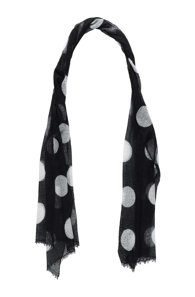 ASOS DESIGN - Foulard triangle brossé à pois - Noir et blanc | Votre