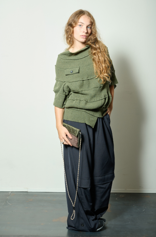 Pull Maille Circulaire Vert