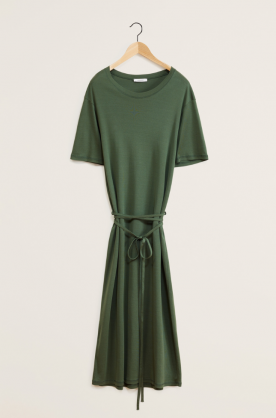 Robe Jersey de Coton Verte