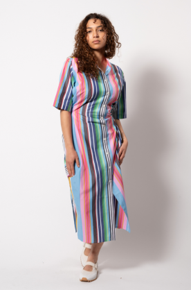 ROBE EN COTON À RAYURES