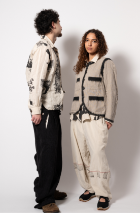 VESTE ÉCRUE EN LIN