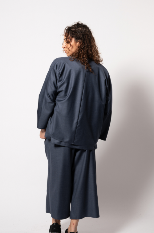 VESTE ARDOISE EN LAINE