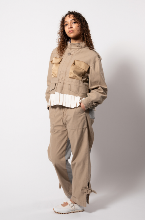 BLOUSON BEIGE MILITAIRE