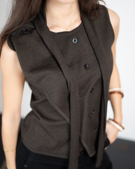 ASYMMETRICAL SLEEVELESS...