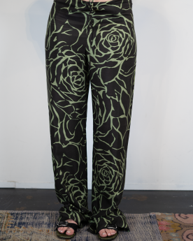 Pantalon fluide imprimé en...