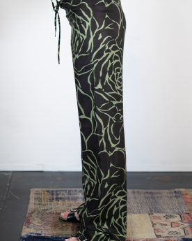 Pantalon fluide imprimé en...