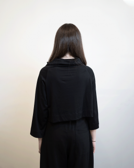 Veste drapée noire