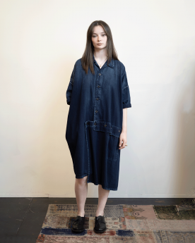 Robe chemise oversize en denim
