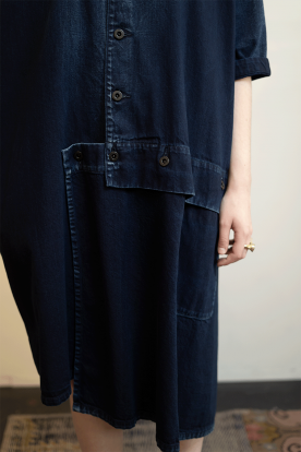 Robe chemise oversize en denim