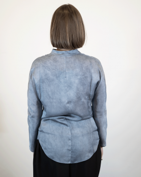 Blouse Xiangyunsha gris acier