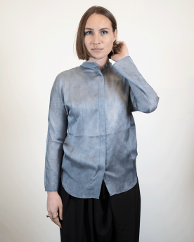 Blouse Xiangyunsha gris acier