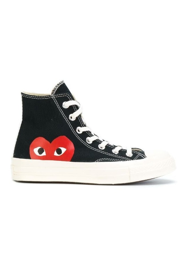 Comme des garçons play converse- baskets montantes noires