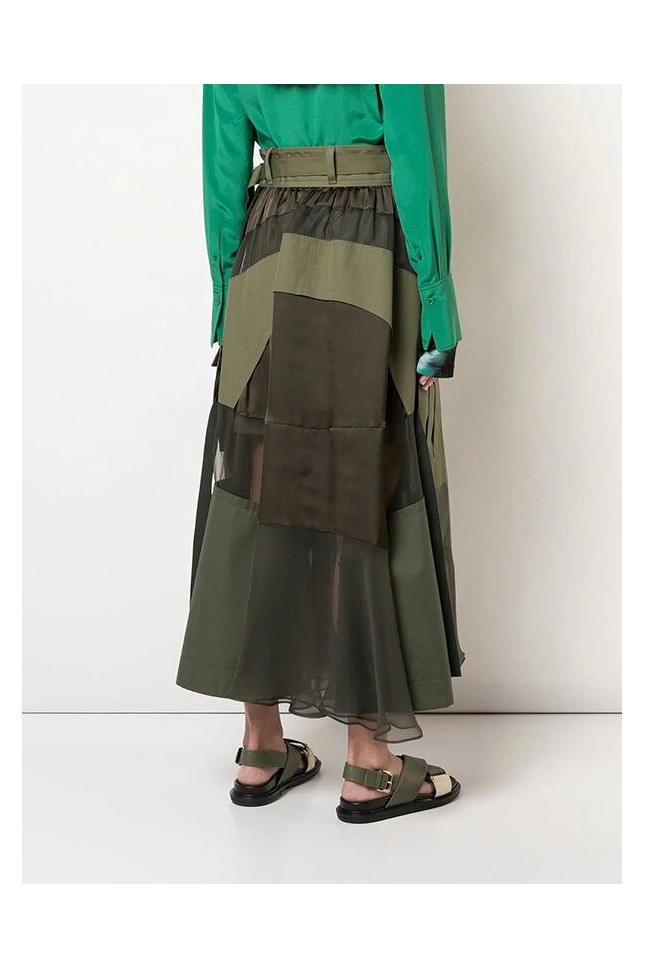 Jupe Noire Sacai Taille S - Mi-longueur, Neuf Avec étiquettes, Style Contemporain Et élégant