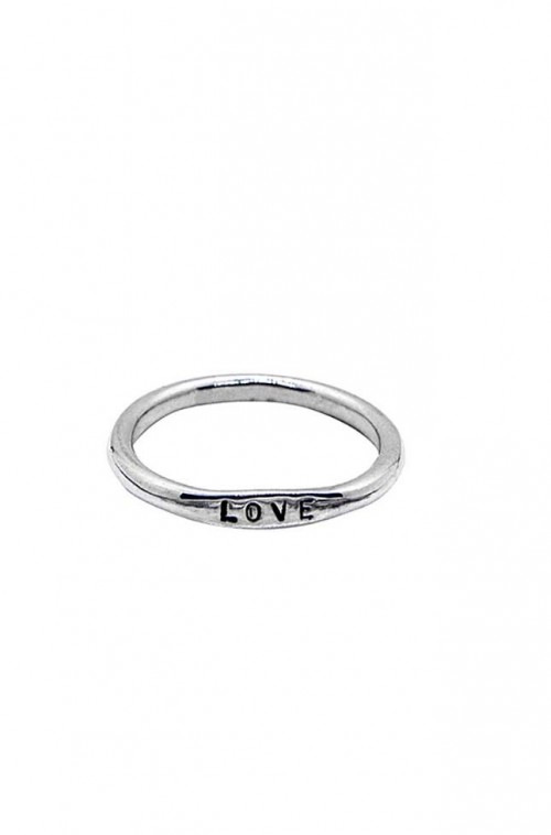 Bague "love" aplatie