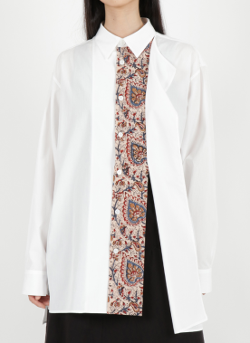 Chemise à rabat imprimé fleuri Y's pour femme Yohji Yamamoto