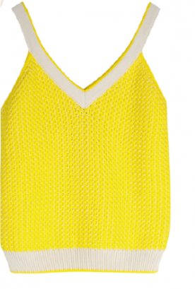 Débardeur en maille jaune Mii pour femme