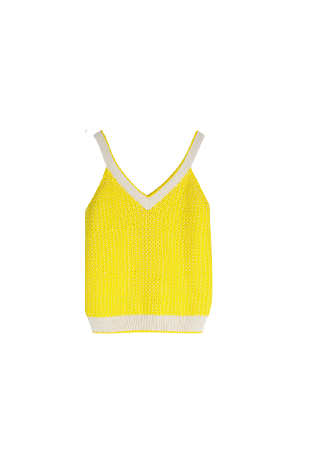 Débardeur en maille jaune Mii pour femme