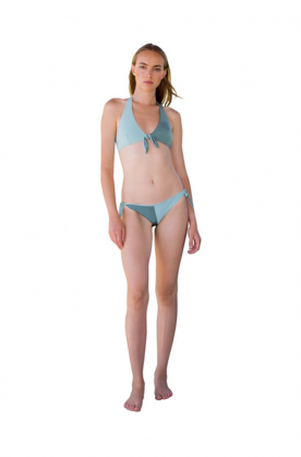 Maillot de bain deux pièces Ambas pour femme Bardot mix Aqua