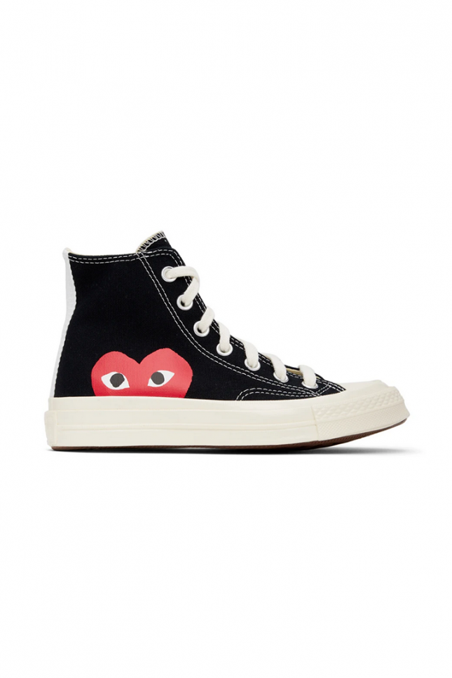 Comme des garçons play converse- baskets montantes noires