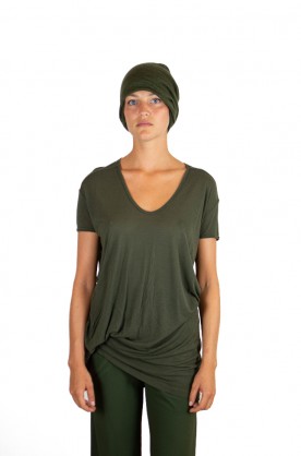 T-shirt long Green