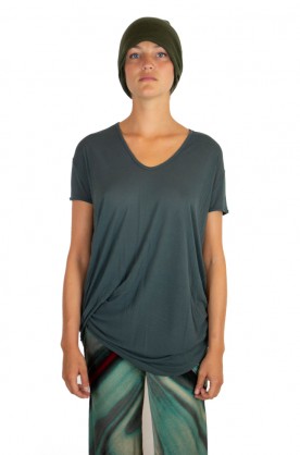 T-shirt long Teal